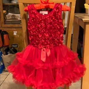 Popatu Dress red sequins & ruffles sz small